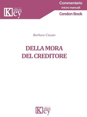 cover image of Della mora del creditore